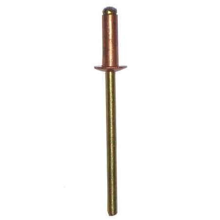 Irwin Blind Rivet, Dome Head, 0.125 in Dia., 0.515 in L, Copper Body, 1000 PK PCCD406